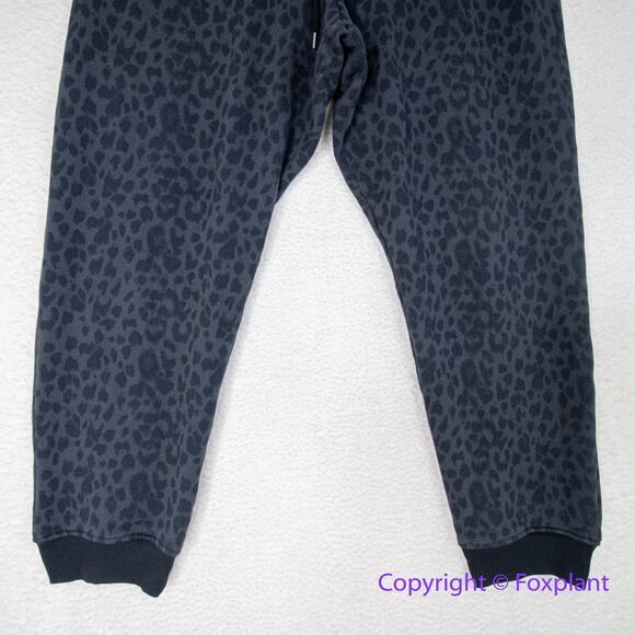 New! Victoria's Secret Cotton High-Rise Fleece Lace-Up Jogger Pants leopard,  XL - Picture 4 of 14